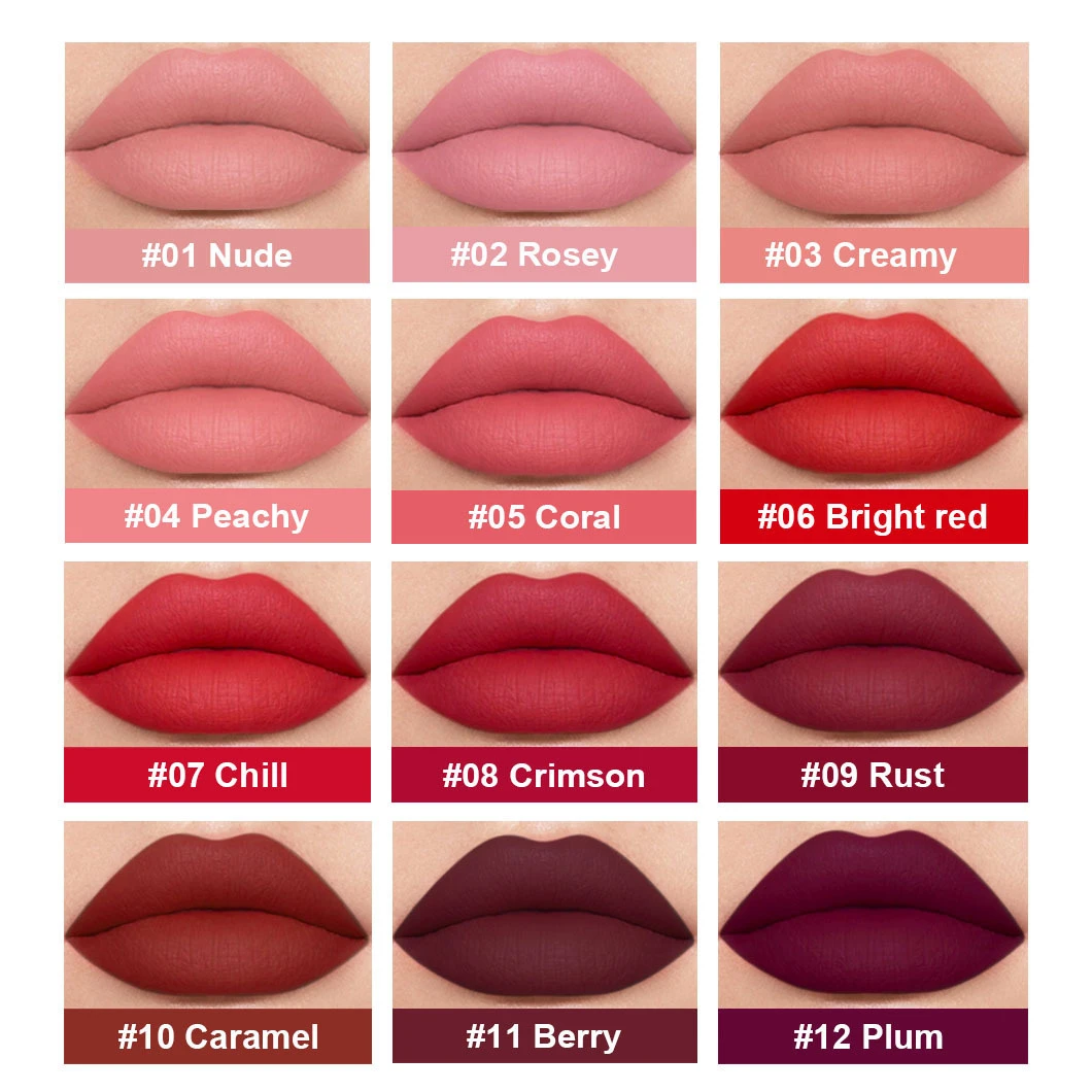 Maquillage mat nu rouge à lèvres étanche longue durée antiadhésif tasse liquide brillant à lèvres